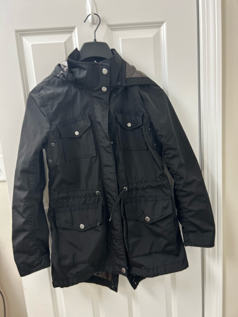 Marc Jacobs Black Hooded Rain Jacket
